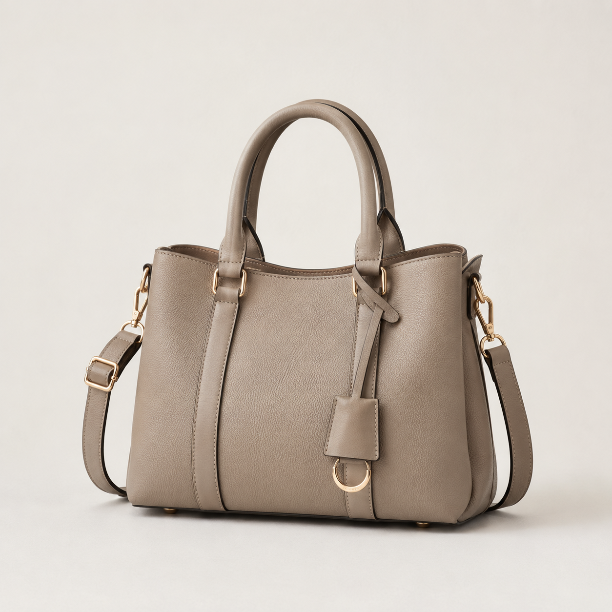 Black custom fashion handbag with ribbon and charm details